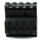 Tacfire AR15/.750 High Profile Quad Rail Barrel Mount/Gas Block/Alum. Glossy Finish, Clamp-On, Black MAR005-H