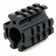Tacfire AR15/.750 Low Pro Quad Rail Barrel Mount/Gas Block/Alum. Glossy Finish, Clamp-On, Black MAR005-L