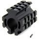 Tacfire AR15/.750 Low Pro Quad Rail Barrel Mount/Gas Block/Alum. Glossy Finish, Clamp-On, Black MAR005-L