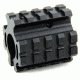 Tacfire AR15/.750 Low Pro Quad Rail Barrel Mount/Gas Block/Alum. Glossy Finish, Clamp-On, Black MAR005-L