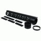 Tacfire AR15 Free Float Quad Rail/Detachable Rails/12in Rifle Length, Black HG03-12