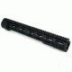 Tacfire AR15 Free Float Quad Rail/Detachable Rails/15in Extra Length, Black HG03-15