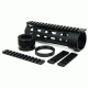 Tacfire AR15 Free Float Quad Rail/Detachable Rails/7in Carbine Length, Black HG03-7