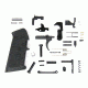 Tacfire AR15 Lower Parts Kit/A2 Grip, Black, LPK01-USA