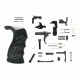 Tacfire AR15 Lower Parts Kit w/Enhanced Pistol Grip, Black, LPK02USA-B