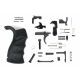 Tacfire AR15 Lower Parts Kit w/Enhanced Pistol Grip, Black, LPK02USA-B