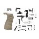Tacfire AR15 Lower Parts Kit w/Enhanced Pistol Grip, Tan, LPK02USA-T