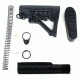 Tacfire AR15 Mil-Spec Buffer Tube Kit w/6 Position Stock &amp; Buttpad, Black MAR050