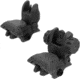 TacFire Same Plane Top Mounted Deployable Front and Rear Sight, Black, IS008B