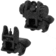 TacFire Same Plane Top Mounted Deployable Front and Rear Sight, Black, IS008B