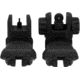 TacFire Same Plane Top Mounted Deployable Front and Rear Sight, Black, IS008B