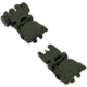 TacFire Same Plane Top Mounted Deployable Front and Rear Sight, Green, IS008OD