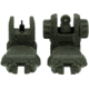 TacFire Same Plane Top Mounted Deployable Front and Rear Sight, Green, IS008OD