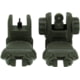 TacFire Same Plane Top Mounted Deployable Front and Rear Sight, Green, IS008OD
