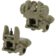 TacFire Same Plane Top Mounted Deployable Front and Rear Sight, Tan, IS008F