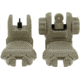 TacFire Same Plane Top Mounted Deployable Front and Rear Sight, Tan, IS008F