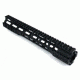 Tacfire AR15 Ultra-Slim Clamp-On Free Float Quad Rail 15in/Extra Length, Version 2, Black HG07-15