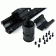 Tacfire AR15 Ultra-Slim Clamp-On Free Float Quad Rail 15in/Extra Length, Version 2, Black HG07-15
