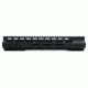 Tacfire AR15 Ultra-Slim Clamp-On Free Float Quad Rail 15in/Extra Length, Version 2, Black HG07-15