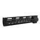 Tacfire AR15 Ultra Slim Clamp-on KeyMod Free Float Hand Guard w/Detachable Rails/GEN 2, Black, 10in, HG10-10