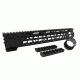 Tacfire AR15 Ultra Slim Clamp-on KeyMod Free Float Hand Guard w/Detachable Rails/GEN 2, Black, 12in, HG10-12