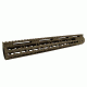 Tacfire AR15 Ultra Slim KeyMod Free Float Hand Guard w/Detachable Rails/Steel. Barrel Nut, Tan, 15in, HG09-T-15