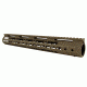 Tacfire AR15 Ultra Slim KeyMod Free Float Hand Guard w/Detachable Rails/Steel. Barrel Nut, Tan, 15in, HG09-T-15