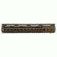 Tacfire AR15 Ultra Slim KeyMod Free Float Hand Guard w/Detachable Rails/Steel. Barrel Nut, Tan, 12in, HG09-T-12, EDEMO1