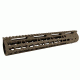 Tacfire AR15 Ultra Slim KeyMod Free Float Hand Guard w/Detachable Rails/Steel. Barrel Nut, Tan, 12in, HG09-T-12, EDEMO1