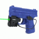 Tacfire Compact/Sub-Compact Pistol Low Temp Green Laser w/Picatinny Rail/Pressure Switch Gen 2, Black LZ002G