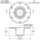 TACO Marine Surface-Mount Pedestal Table Base For 3in Post 8.625in Base, Z10-4080BLY76MM