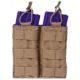 Tactical Assault Gear MOLLE Double Shingle 2 Magazine Pouch, Coyote Tan 816371