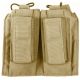 Tactical Assault Gear MOLLE Shingle/Pistol Enhanced 2 Mag Pouch Coyote Tan 812209
