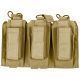 Tactical Assault Gear MOLLE Shingle/Pistol Enhanced 3 Magazine Pouch, Coyote Tan 812214