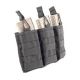 Tactical Assault Gear MOLLE Triple Shingle Pouch w/Bungee, Black 812164