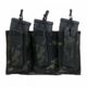 Tactical Assault Gear TAG MOLLE Shingle-Pistol Enhanced 3 Mag Pouch, Mc Black, 835993
