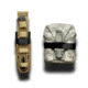 Tactical Walls ModWall Strap Blocks, 3x3 Flush Mount, Black, MW3X3STRAP