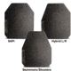 Tacticon Armament AR600 Level 3 Body Armor Plates, 8x10 in, SAPI Cut, Black, STL600-8x10-SAPI