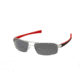 Tag Heuer 0254 Progressive Prescription Sunglasses, Pure Frame - Black/Red Temples Frame, Outdoor Grey Lens-0254-102PR