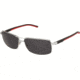 Tag Heuer 0883 Progressive Prescription Sunglasses, Palladium Frame - Black/Red Temples Frame, Outdoor Grey Lens-0883-102PR