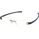 Tag Heuer 7104 Single Vision Prescription Eyeglasses, Ruthenium Frame - Smart Blue Temples Frame, Clear Lens-7104-016SV