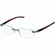 Tag Heuer Automatic Eyeglasses, Pure Frame/Black Red Temples, Clear Lens 0842-002