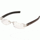 Tag Heuer L-Type 0113 Eyeglasses - Palladium Frame - Alligator Matte Brown Gold/Diamonds,Clear Lens-0113-011