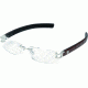 Tag Heuer L-Type Eyeglasses, Palladium Frame/Alligator Matte Brown Black Temples, Clear Lens 0113-001
