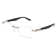 Tag Heuer Legend Acetate Rimless 9341 Progressive Prescription Eyeglasses, Matte Black/Shiny Black Frame, 9341-001PR
