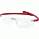 Tag Heuer Panorama Wide Eyeglasses, Titanium Frame/Red Temples, Clear Lens 3521-004