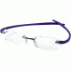 Tag Heuer Reflex 2 Eyeglasses, Dark Frame/Purple Temples, Clear Lens 3745-006