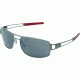 Tag Heuer Speedway Sunglasses, Dark Frame/Red Temples, Grey Outdoor Lens 0201-102