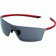 Tag Heuer Squadra Sunglasses, Dark Frame/Red Black Temples, Grey Outdoor Lens 5501-101
