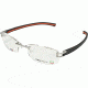 Tag Heuer Track S Eyeglasses, Pure Frame/Black Orange Temples, Clear Lens 7645-004